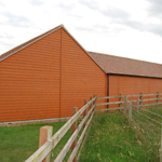Feather edge cladding timber stables.