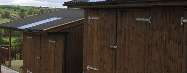 Wooden garages